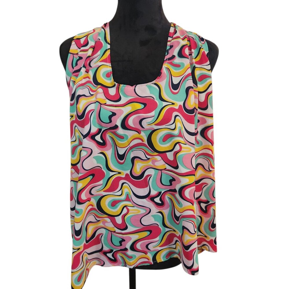 Beautiful Shein Swirl Design Halter Top Size L